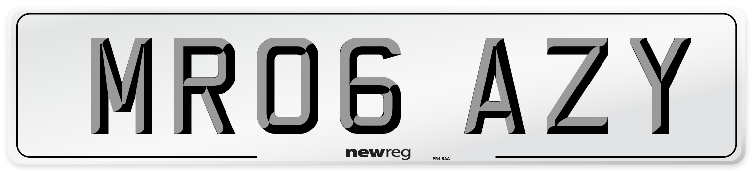 MR06 AZY Number Plate from New Reg